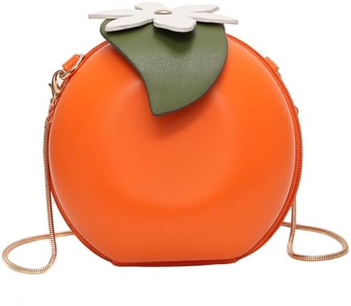 MILATA Fruit Orange Shaped Women Pu Leather Clutch Purse Cross